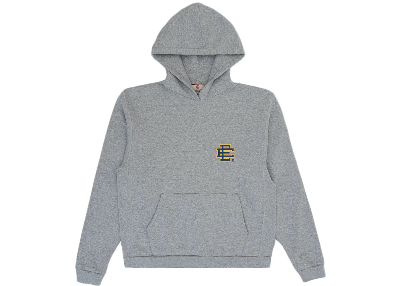 Eric-Emanuel-EE-Basic-Hoodie-Heather-Grey-Yellow-Navy